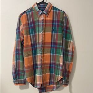 ☀️Sale☀️ Ralph Lauren classic fit vintage Colorful Plaid Button Shirt size large